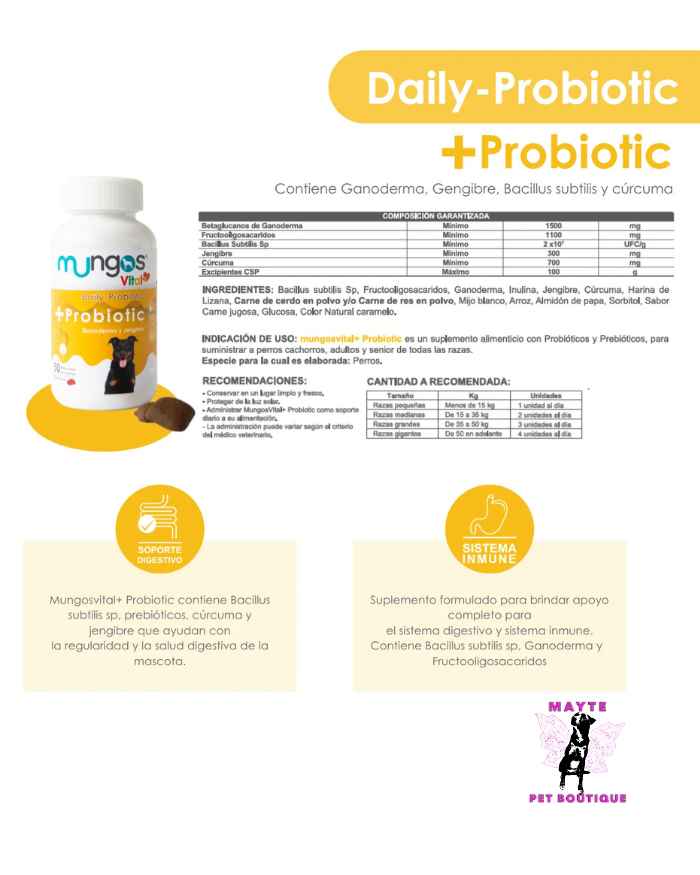 Mungos Vital Probiotic- Probióticos para perros